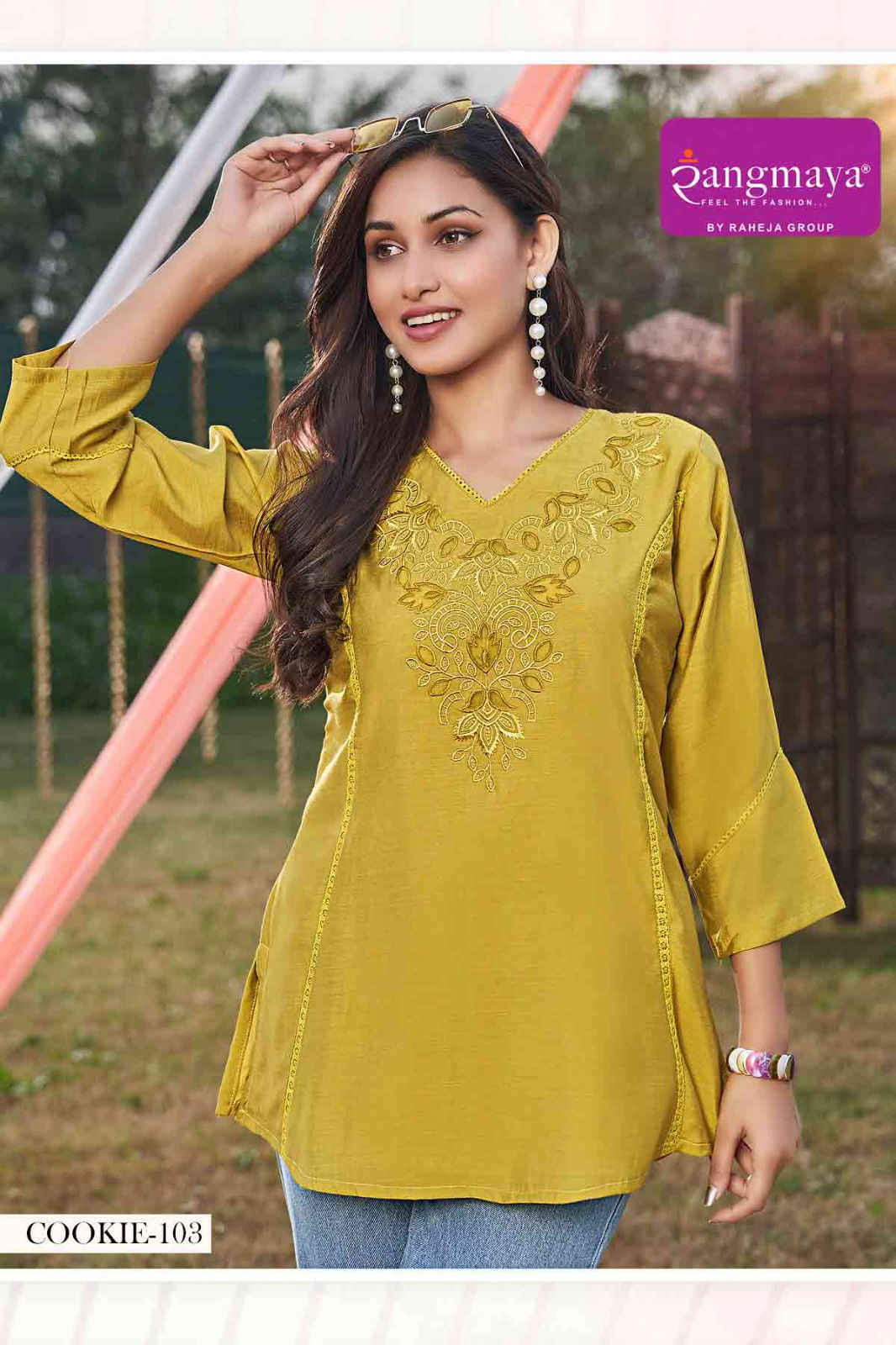 Cookie By Rangmaya Rayon Tunic Ladies Top Wholesale Market In Surat